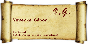Veverka Gábor névjegykártya