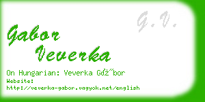 gabor veverka business card